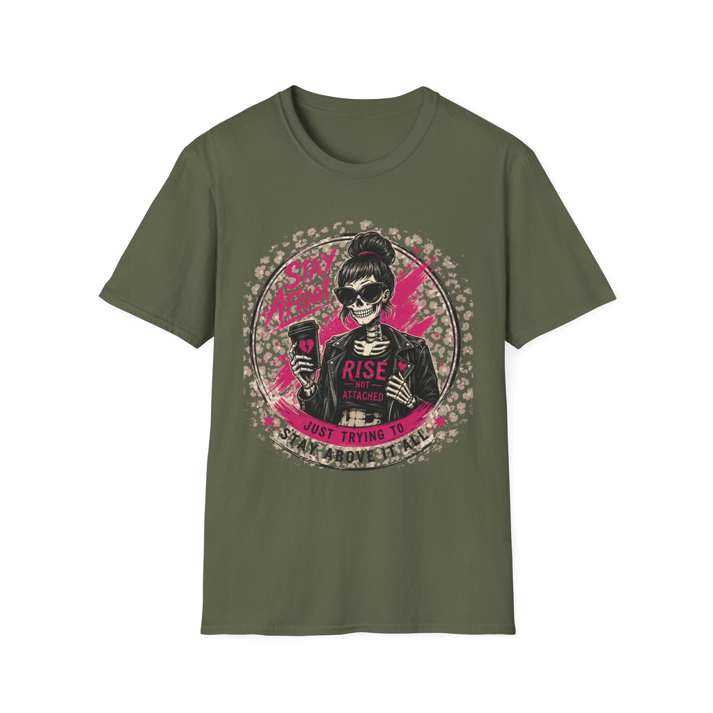 Stay Afloat Skull Tee — Edgy Rockabilly Women's Graphic T-Shirt