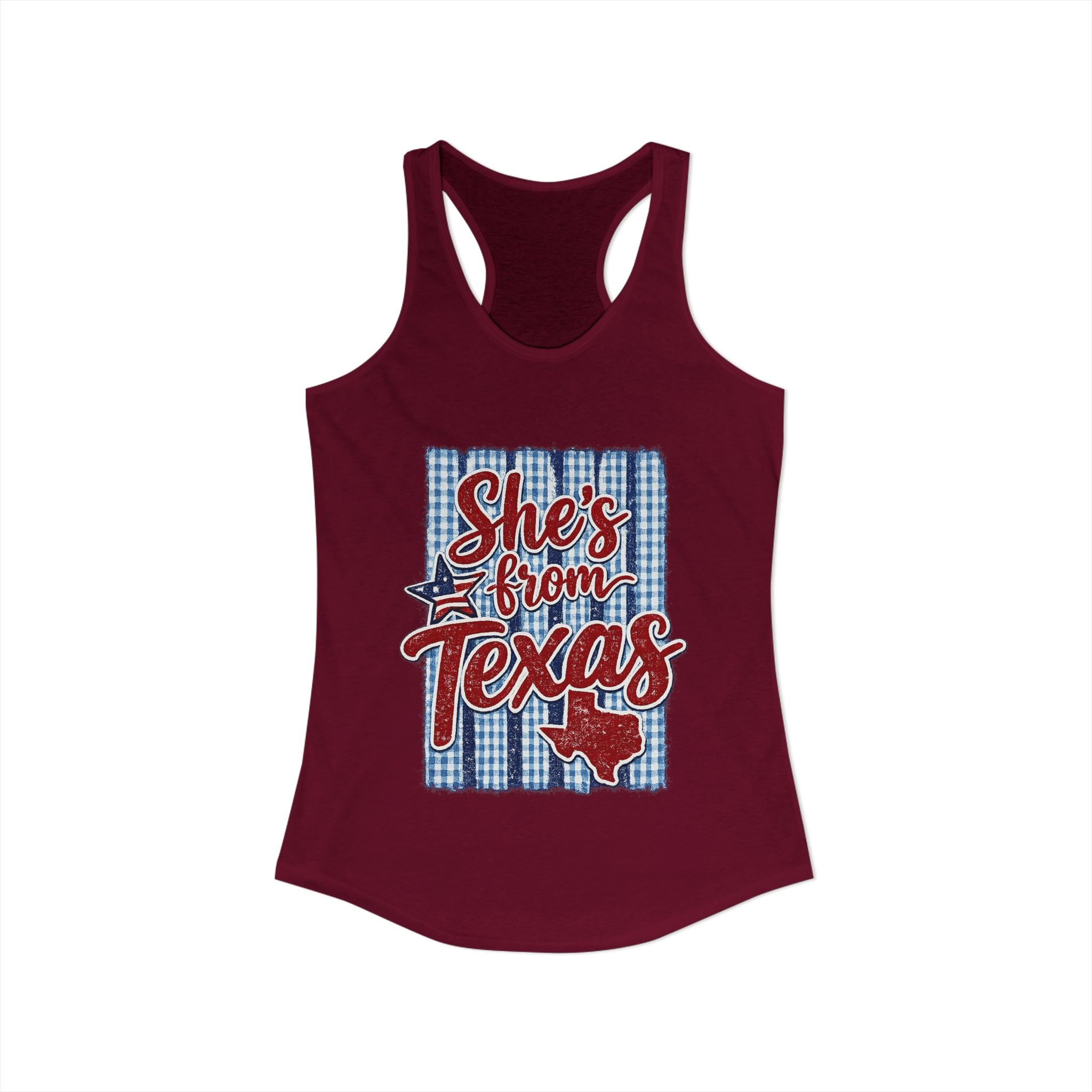 She's From Texas Racerback Tank