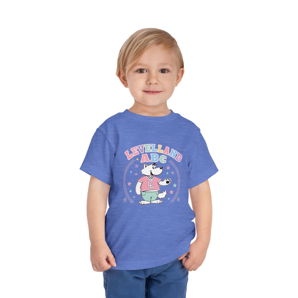 Levelland ABC Toddler Tee — Cute Cartoon Pup Back-to-School Shirt