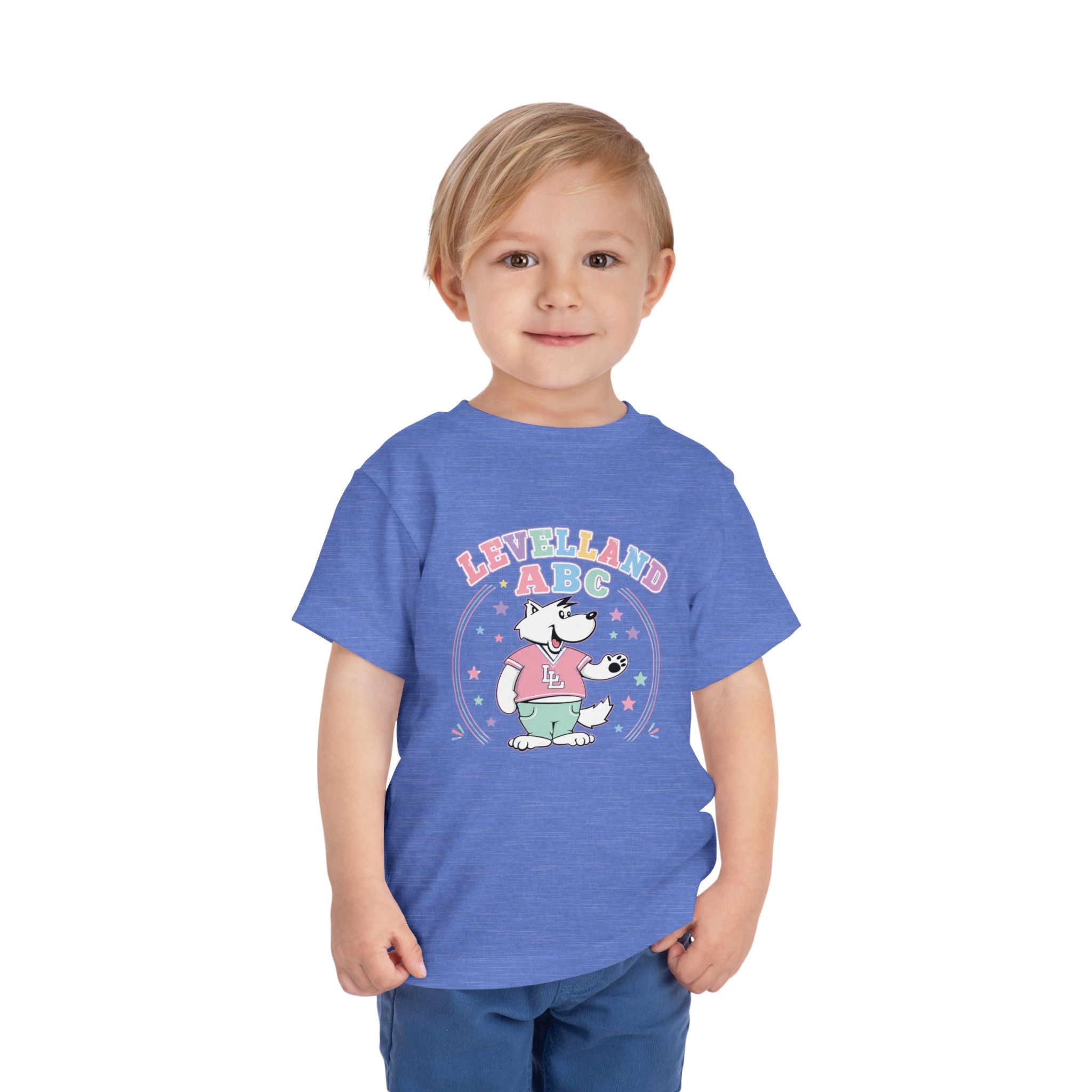 Levelland ABC Toddler Tee — Cute Cartoon Pup Back-to-School Shirt