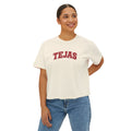 Tejas Boxy Tee – Women's Cropped Vintage College Shirt