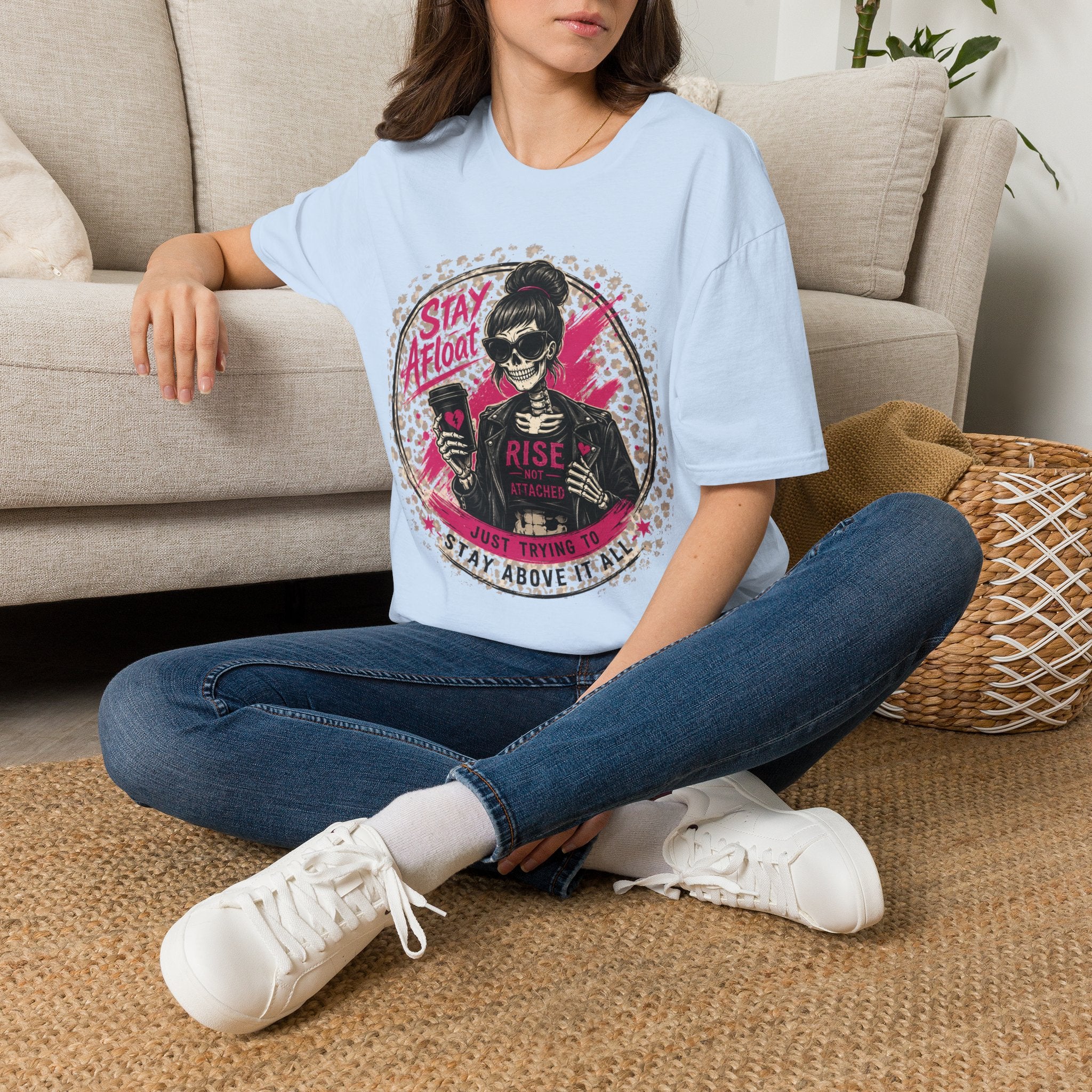 Stay Afloat Skull Tee — Edgy Rockabilly Women's Graphic T-Shirt