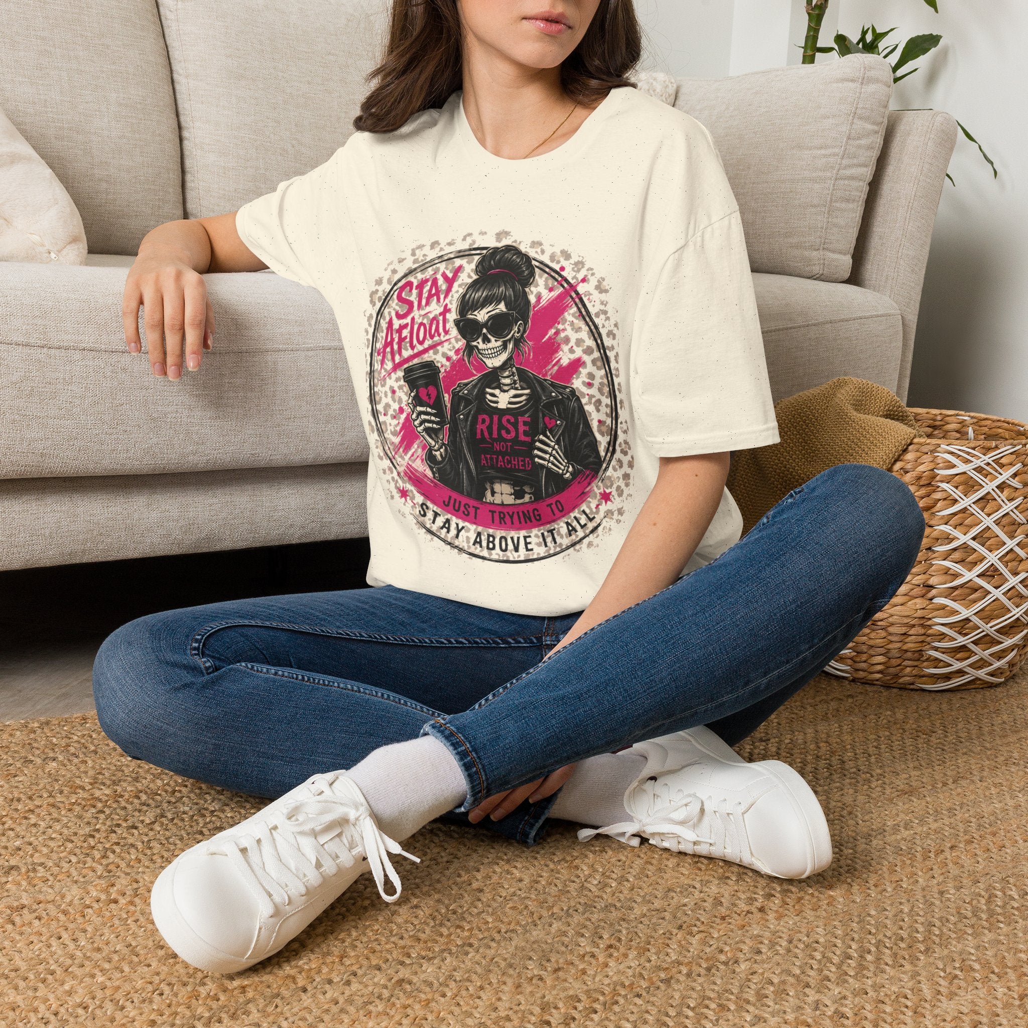 Stay Afloat Skull Tee — Edgy Rockabilly Women's Graphic T-Shirt