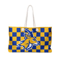 Whiteface Logo Checkered -  Blue & Gold Travel Tote