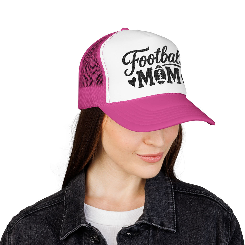 Football Mom Trucker Hat — Mesh Foam Cap for Game Day