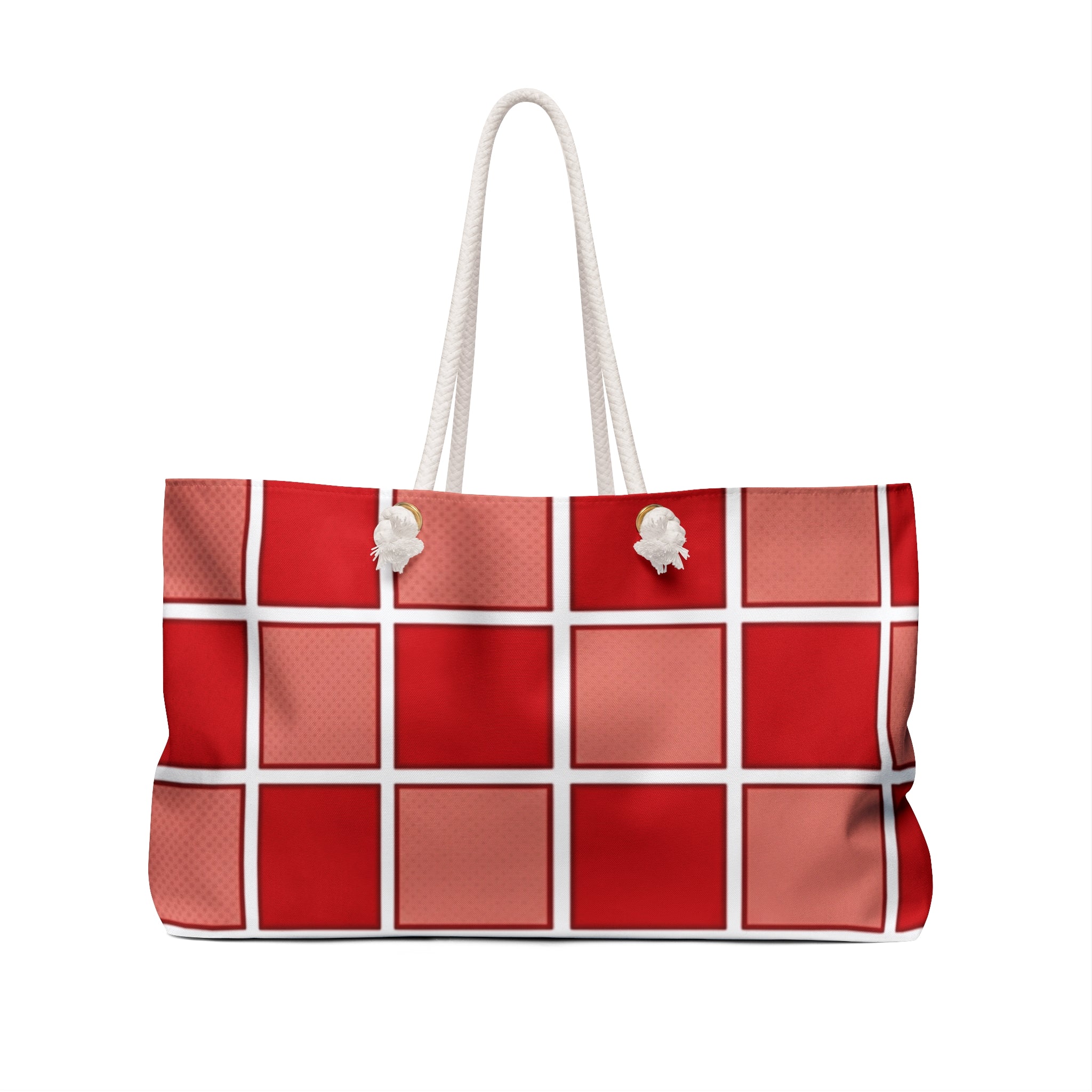 Mentally Spicy Red Checkered Travel Tote
