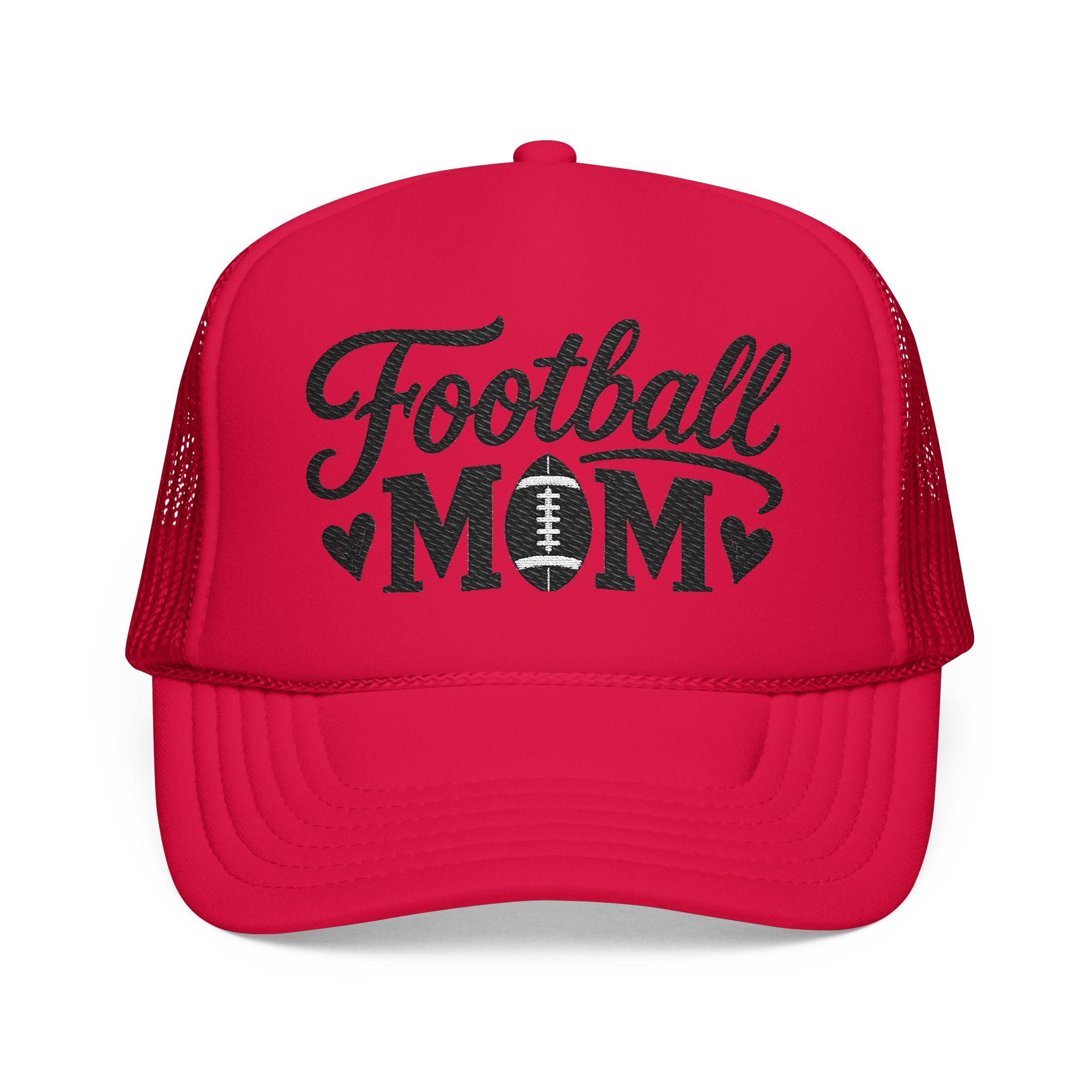 Football Mom Trucker Hat — Mesh Foam Cap for Game Day