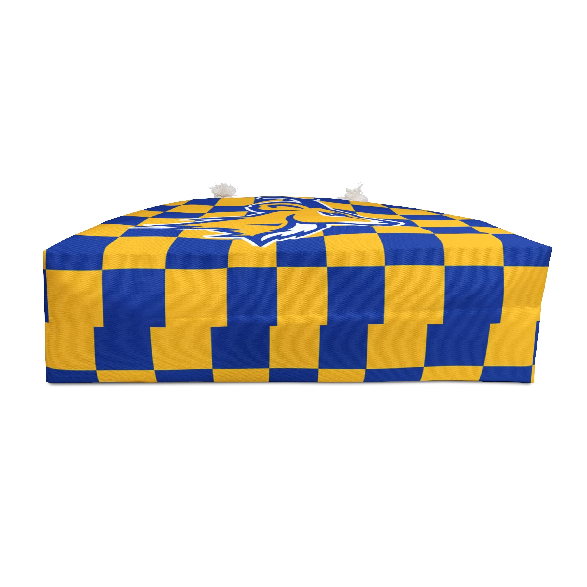Whiteface Logo Checkered -  Blue & Gold Travel Tote