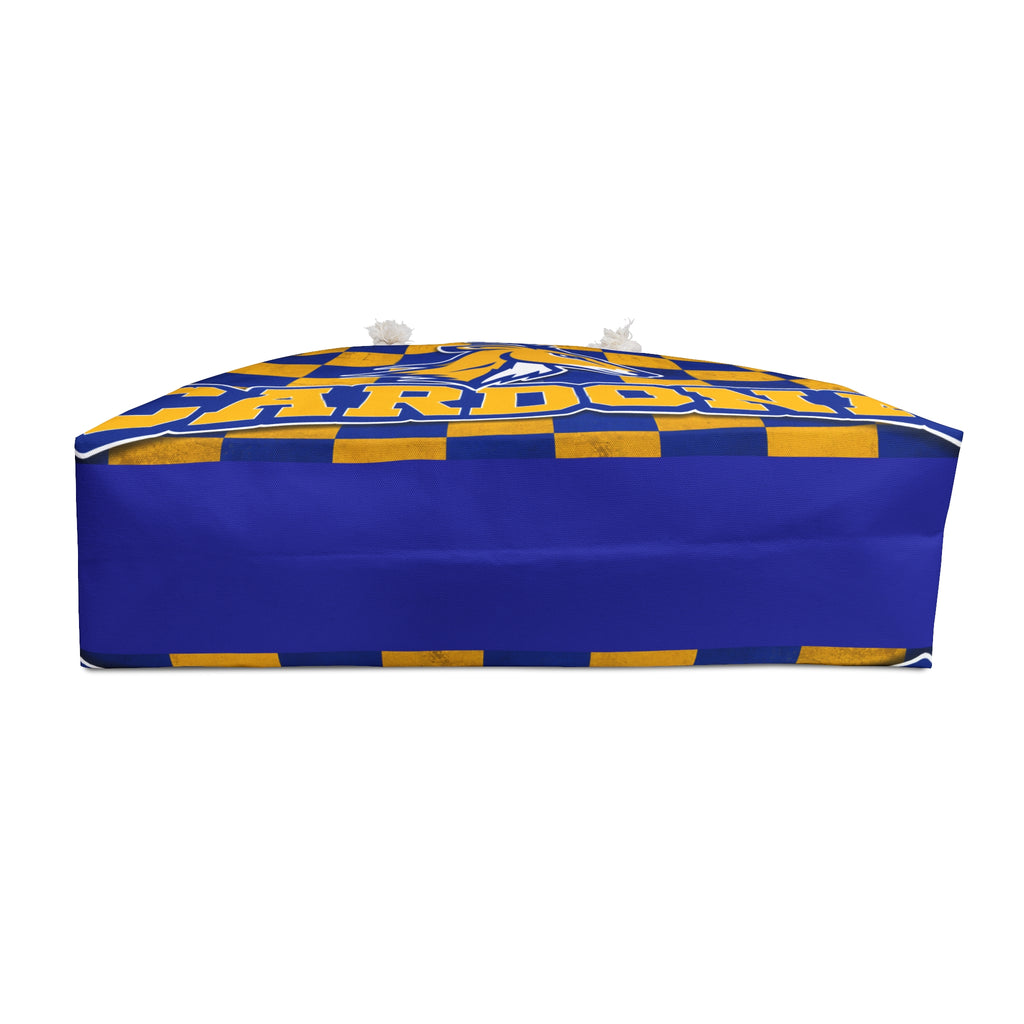 Cardona Checkerboard Weekender Bag — School Mascot Travel Tote