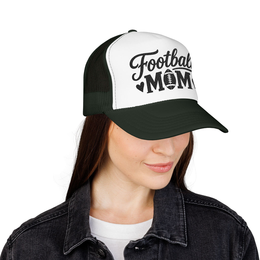 Football Mom Trucker Hat — Mesh Foam Cap for Game Day