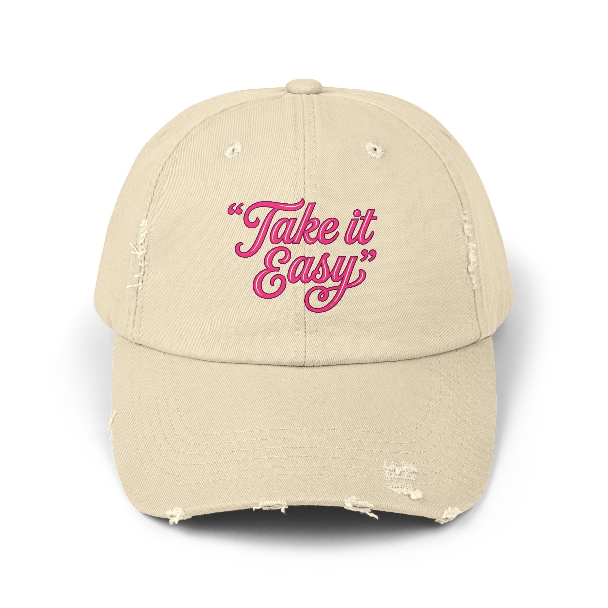 'Take It Easy' Distressed Cap