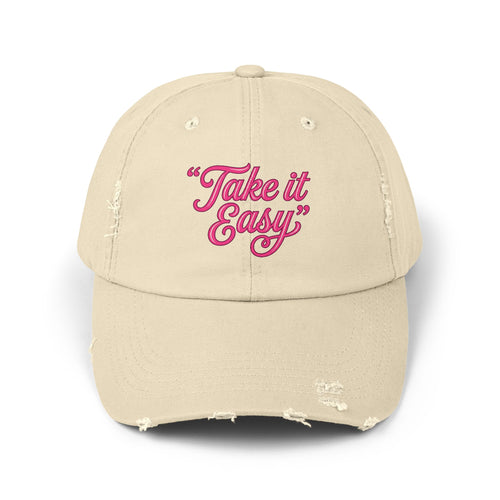 'Take It Easy' Distressed Cap