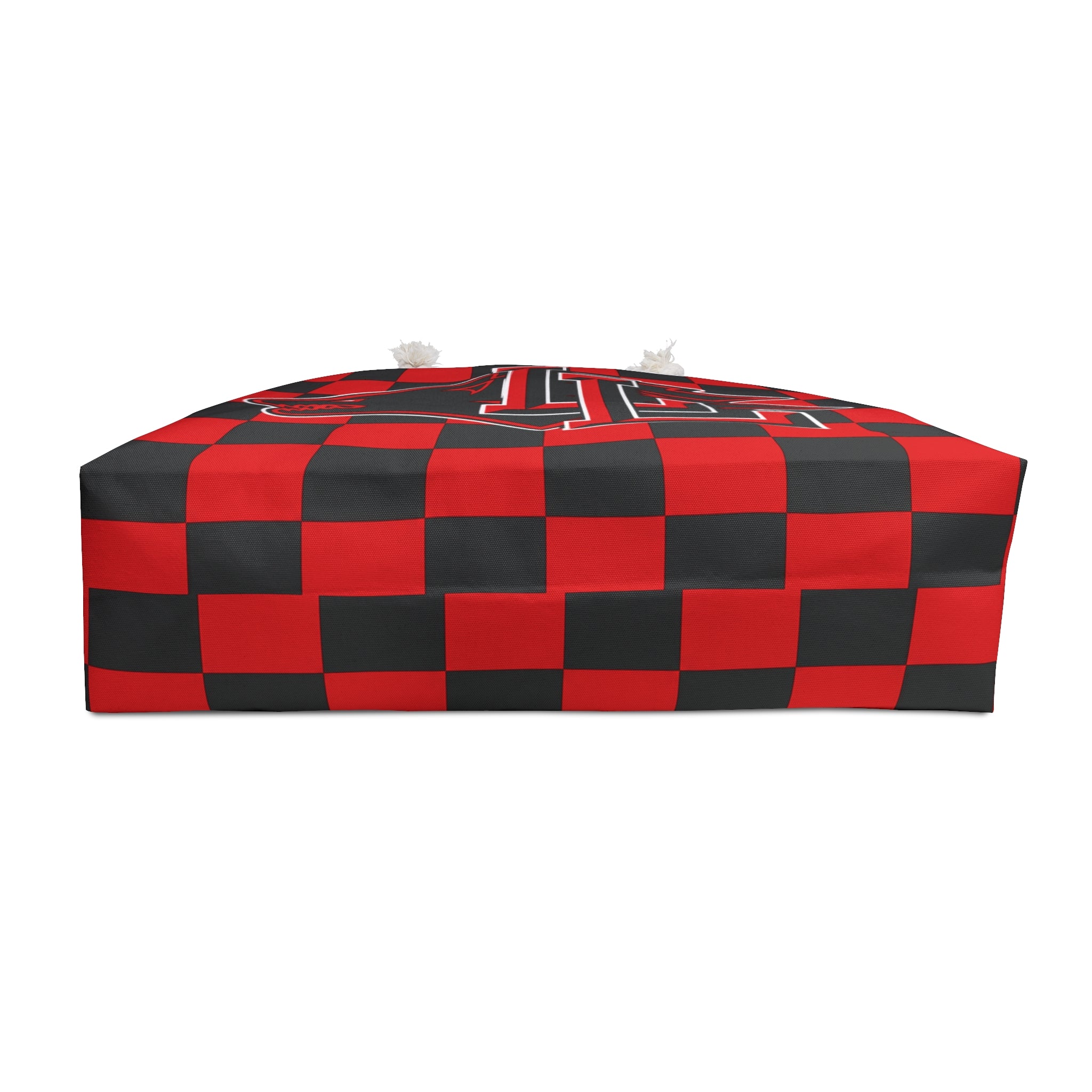 Lobo Logo - Red & Black Checkered Travel Tote