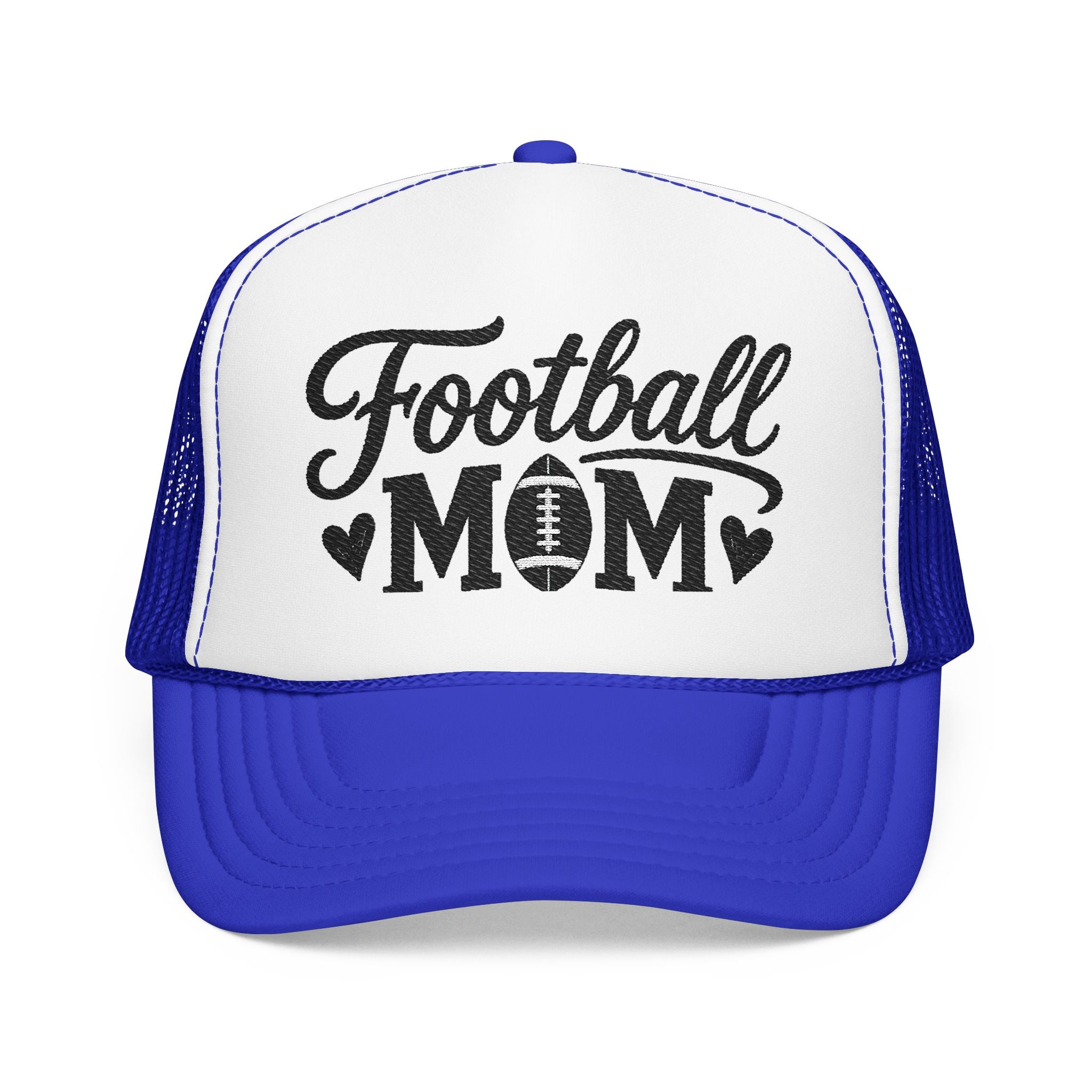 Football Mom Trucker Hat — Mesh Foam Cap for Game Day