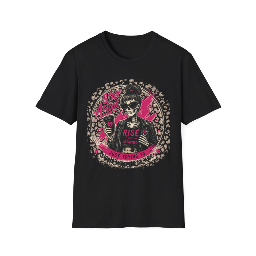 Stay Afloat Skull Tee — Edgy Rockabilly Women's Graphic T-Shirt