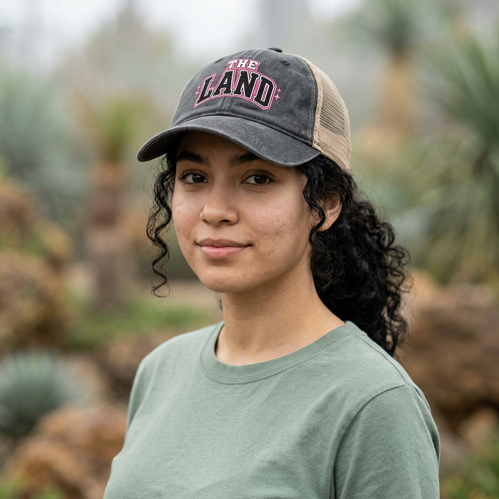 The Land Women's Washed Mesh-Back Cap