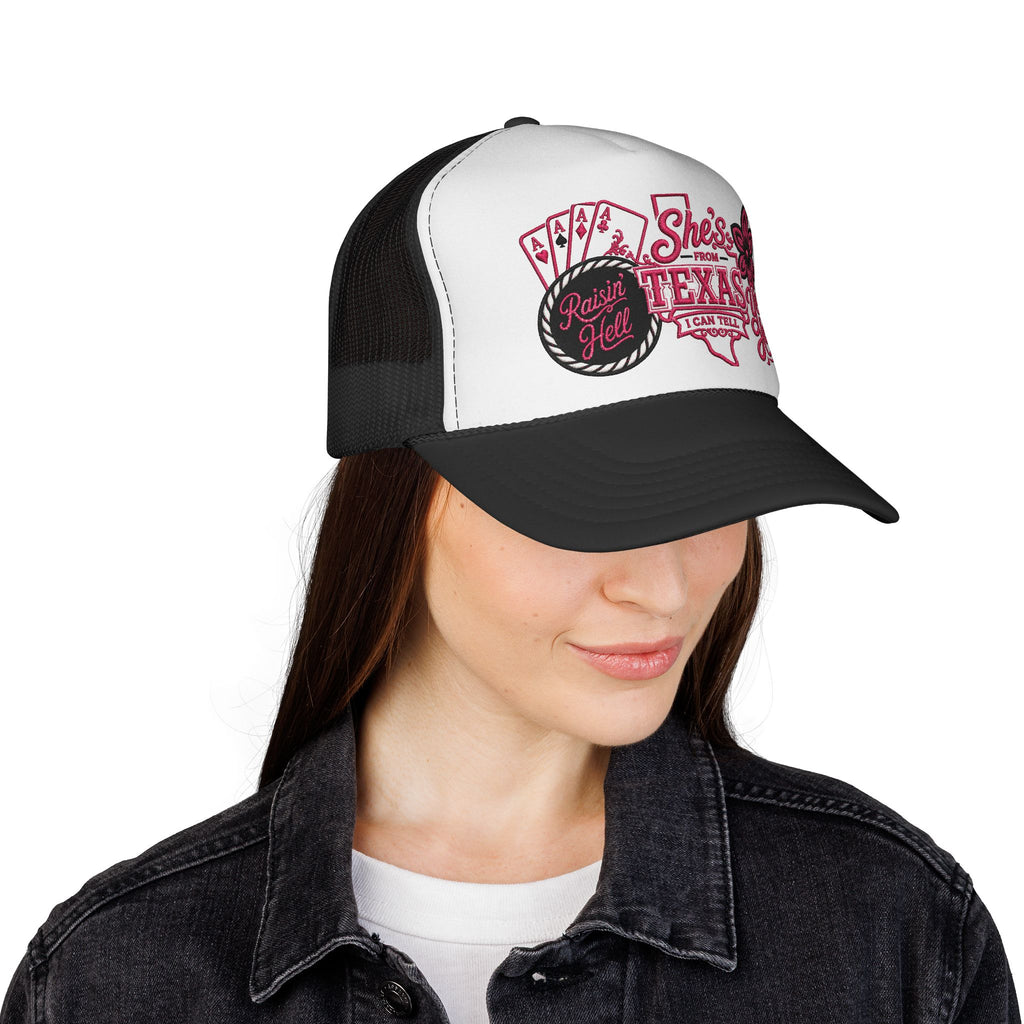 Texas Sweetheart Trucker Hat — "She’s From Texas, I Can Tell"