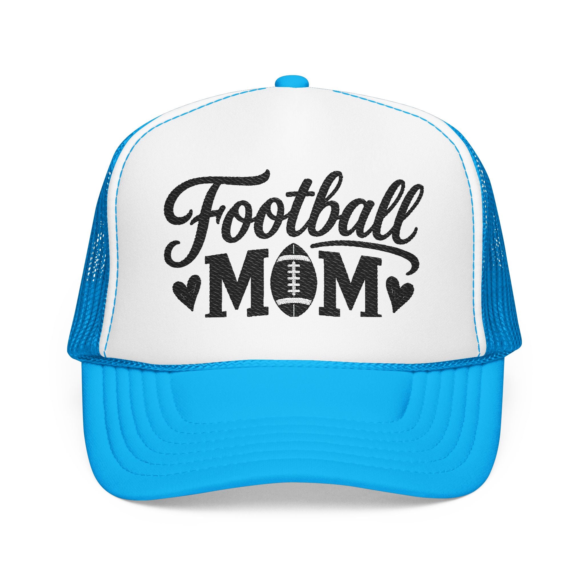 Football Mom Trucker Hat — Mesh Foam Cap for Game Day