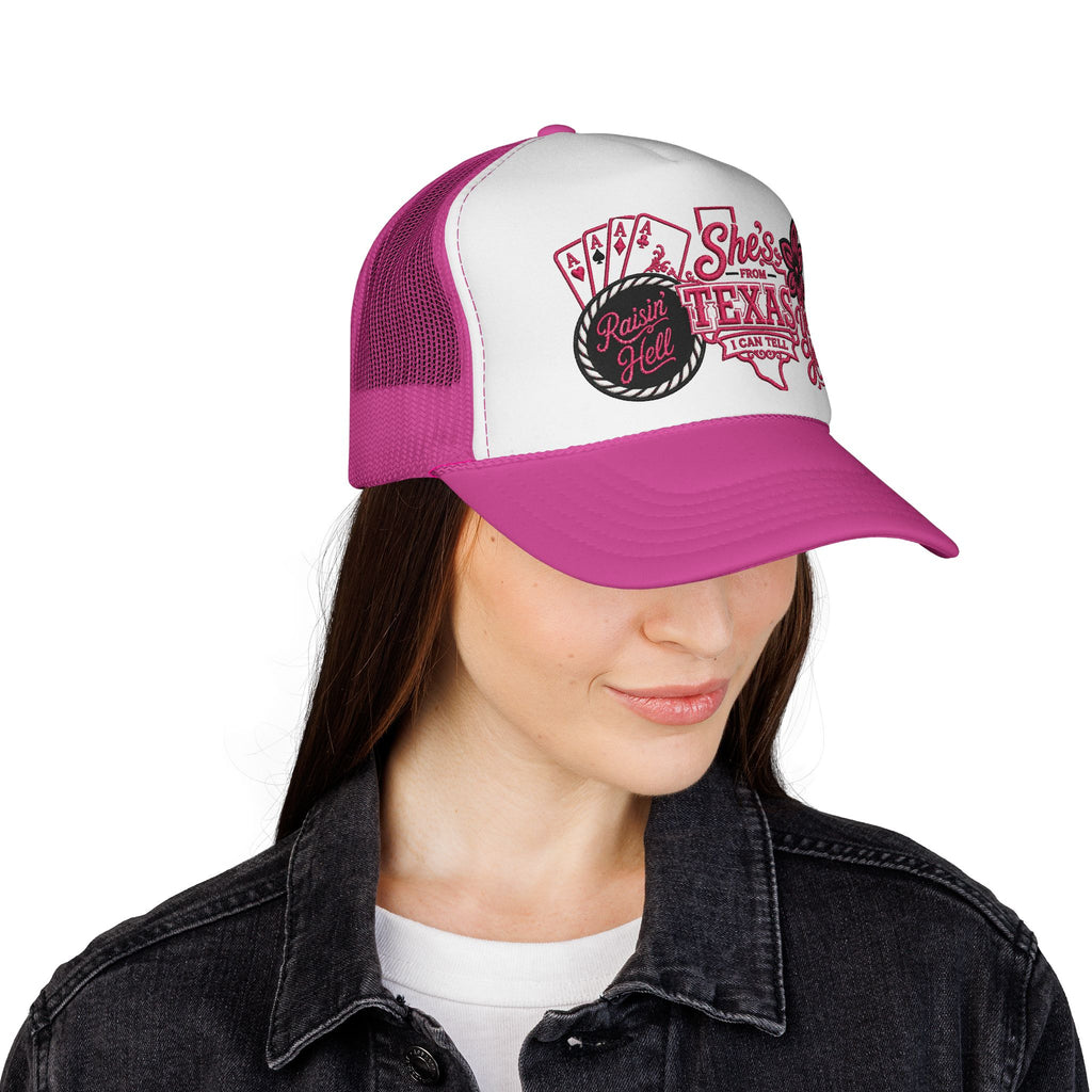 Texas Sweetheart Trucker Hat — "She’s From Texas, I Can Tell"