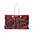 Red & Black Checkerboard Tote with Lobo Logo