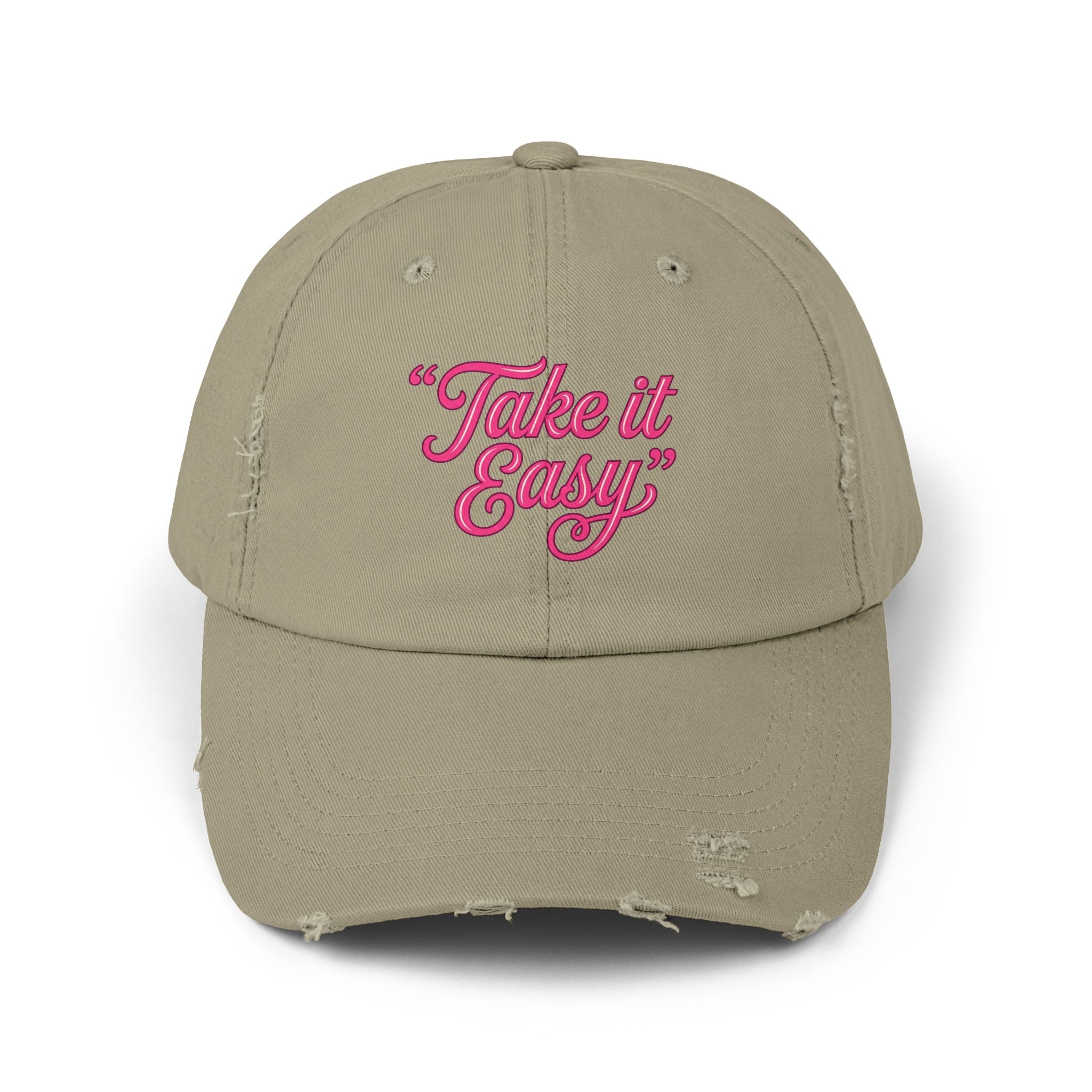 'Take It Easy' Distressed Cap