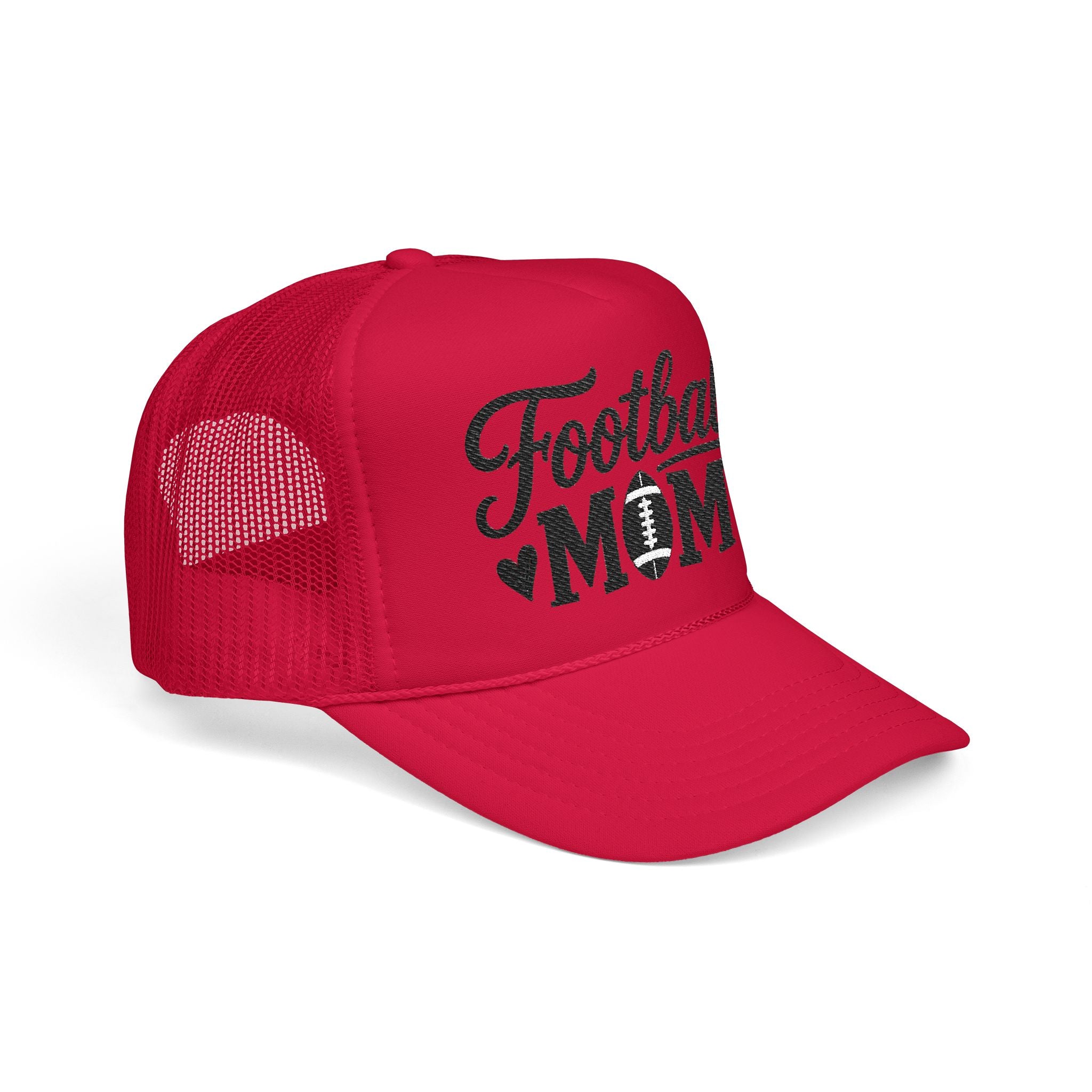Football Mom Trucker Hat — Mesh Foam Cap for Game Day