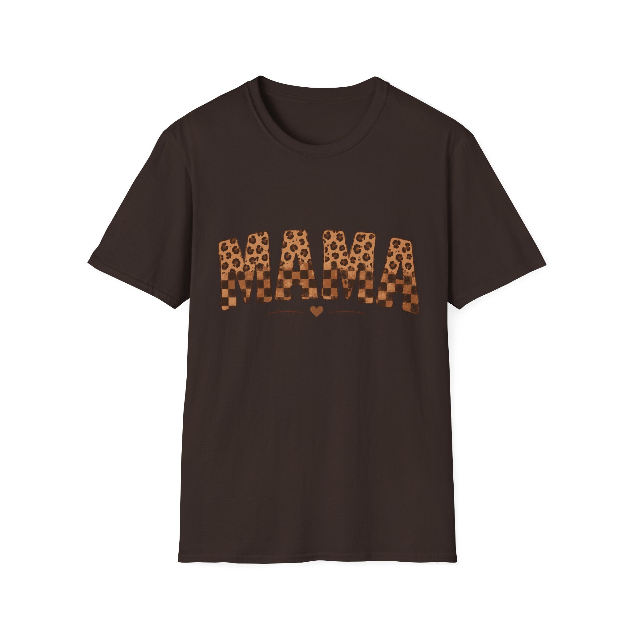 Mama Leopard Checkerboard T‑Shirt