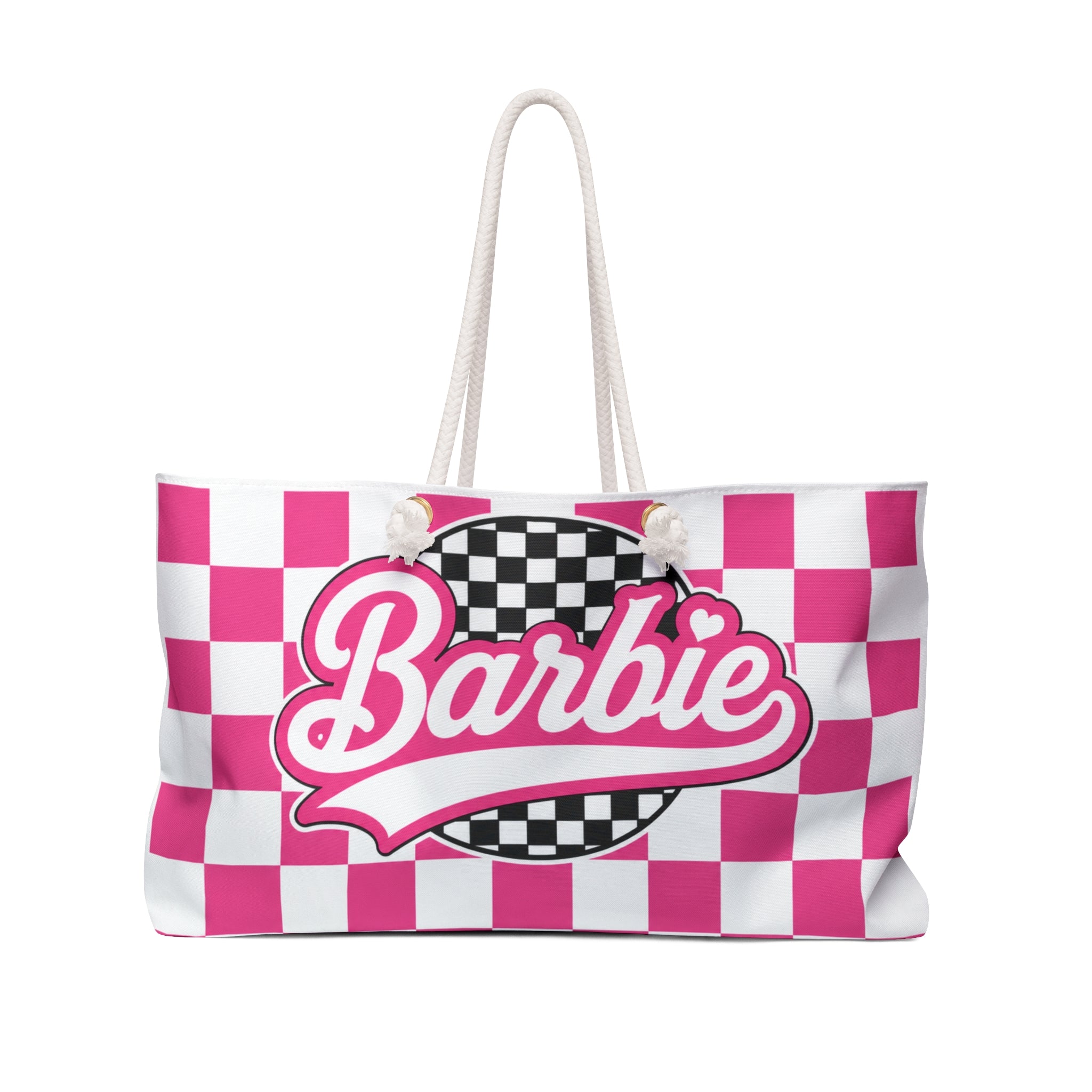 Barbie Pink Checkered - Travel Tote