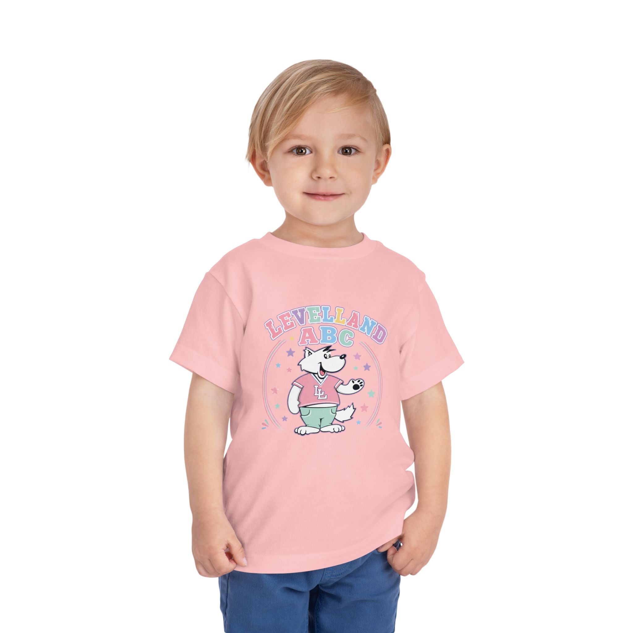 Levelland ABC Toddler Tee — Cute Cartoon Pup Back-to-School Shirt