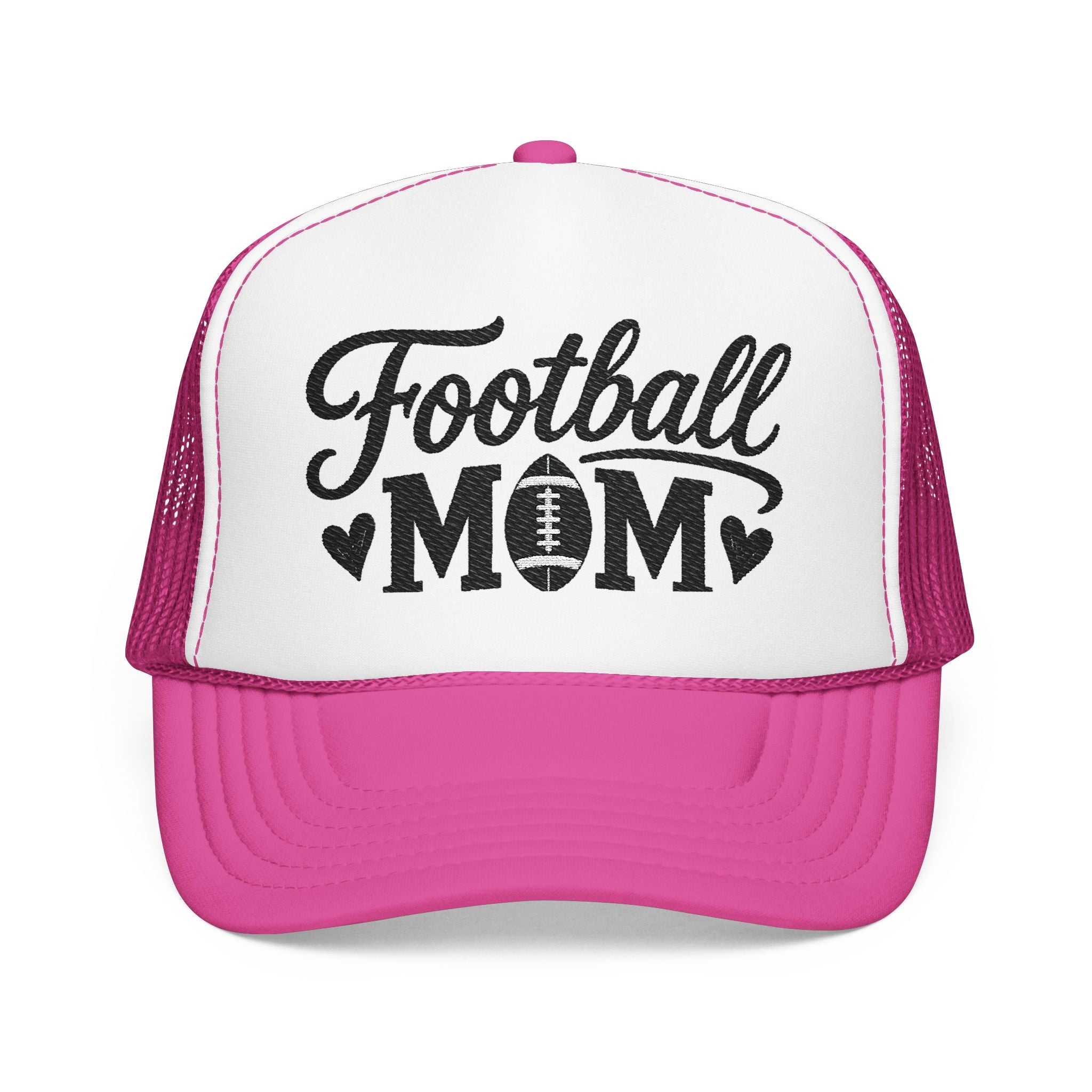 Football Mom Trucker Hat — Mesh Foam Cap for Game Day