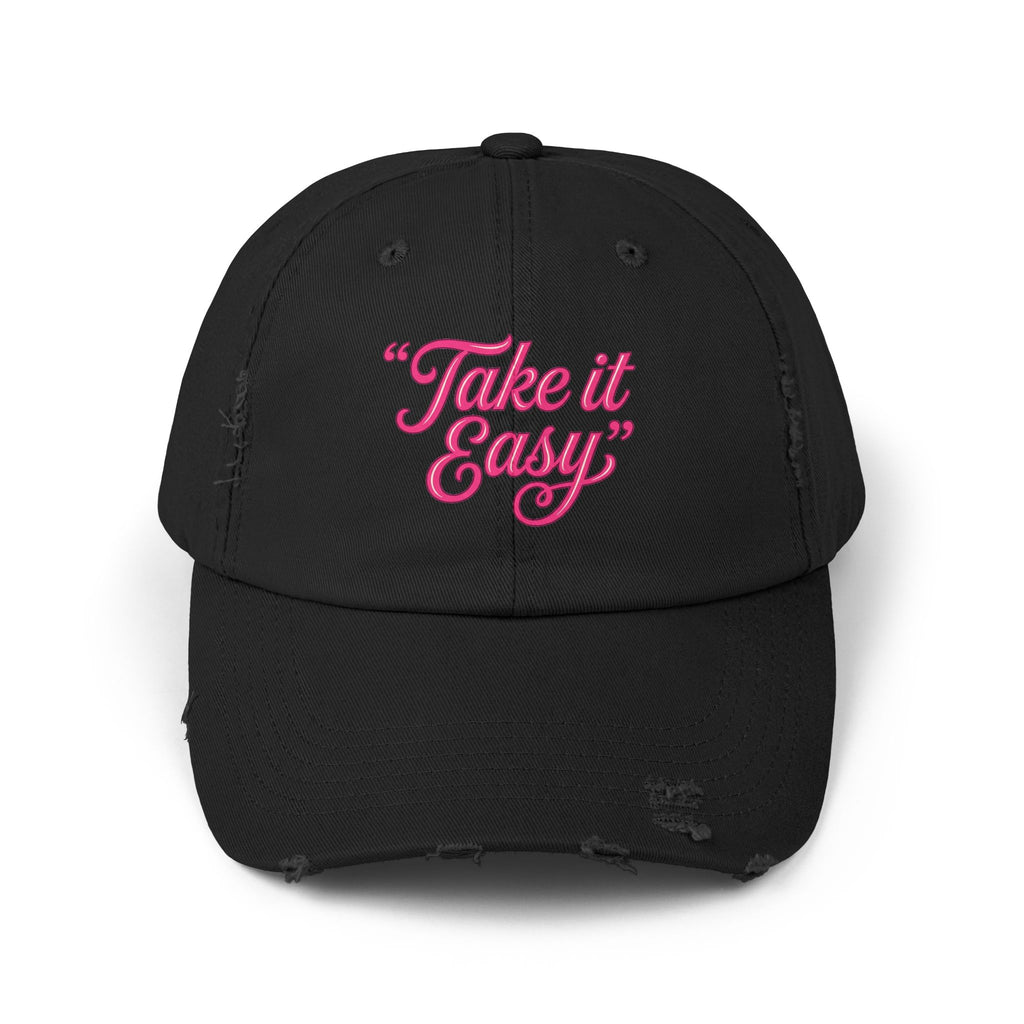 'Take It Easy' Distressed Cap