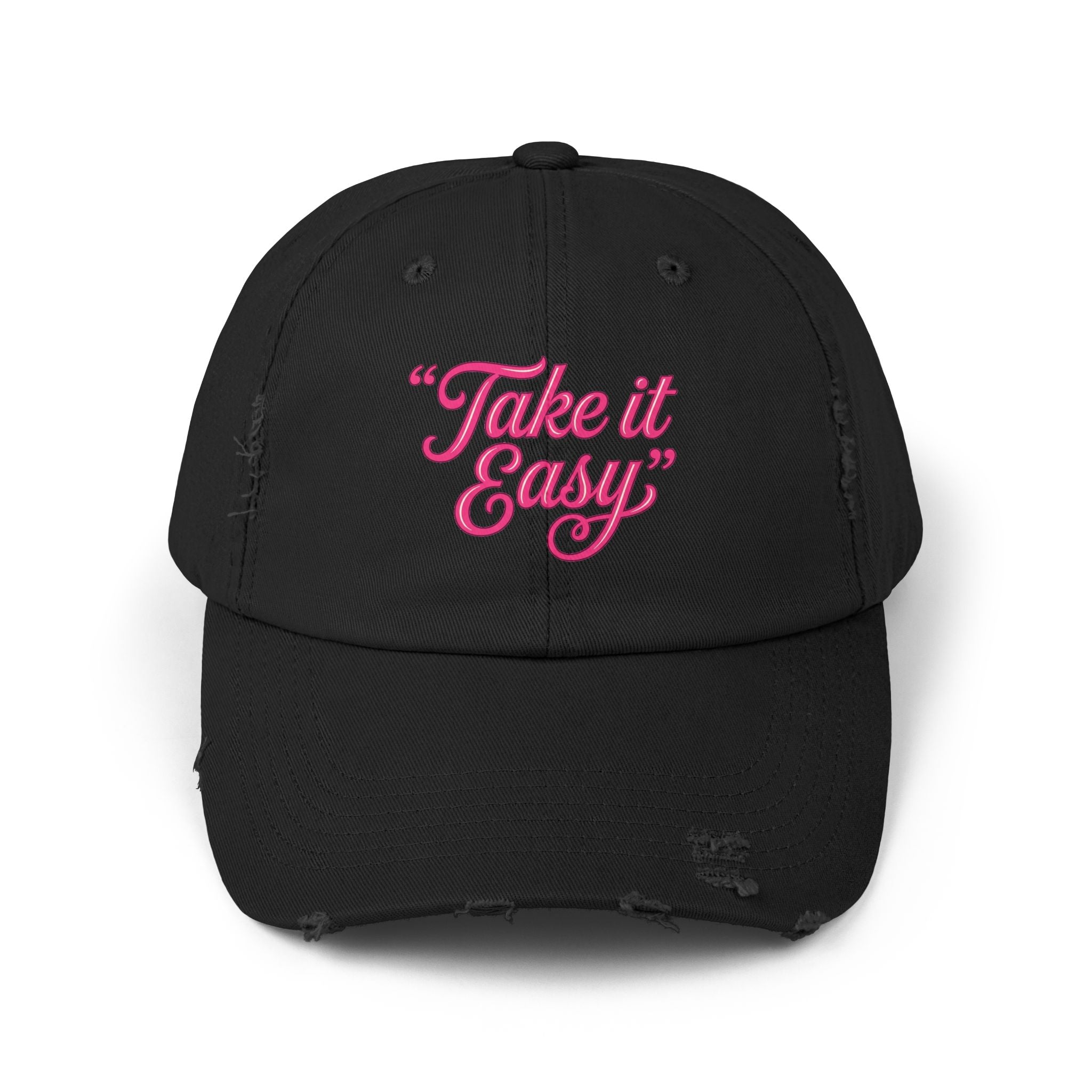 'Take It Easy' Distressed Cap