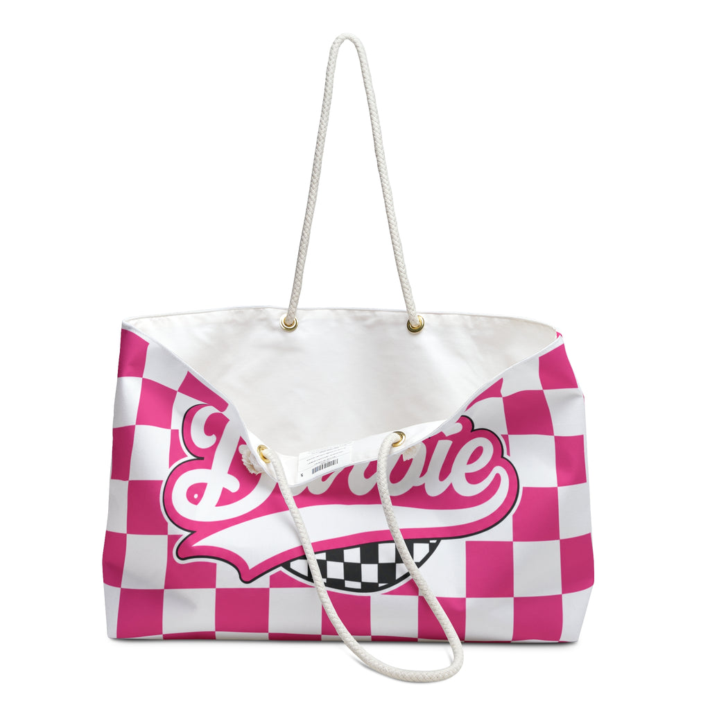 Barbie Pink Checkered - Travel Tote