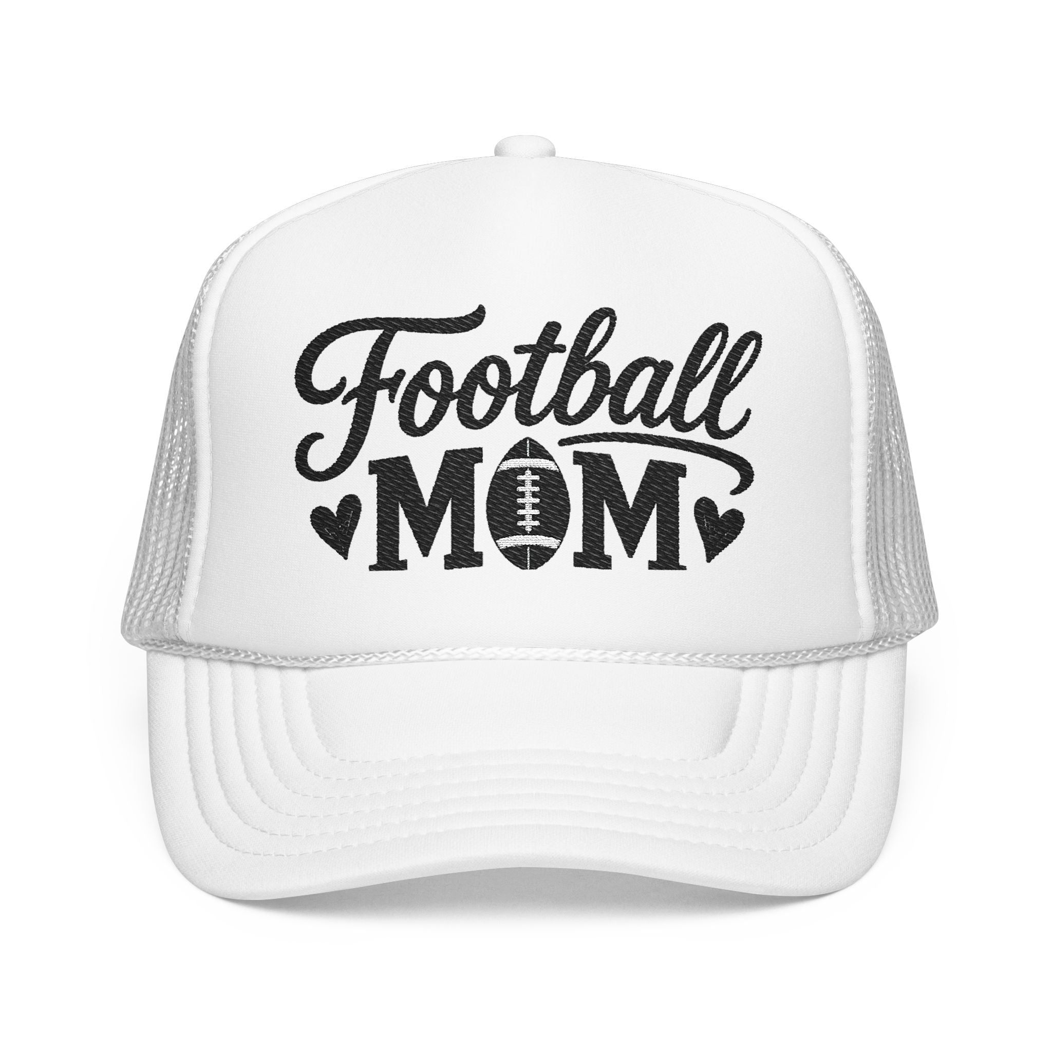 Football Mom Trucker Hat — Mesh Foam Cap for Game Day