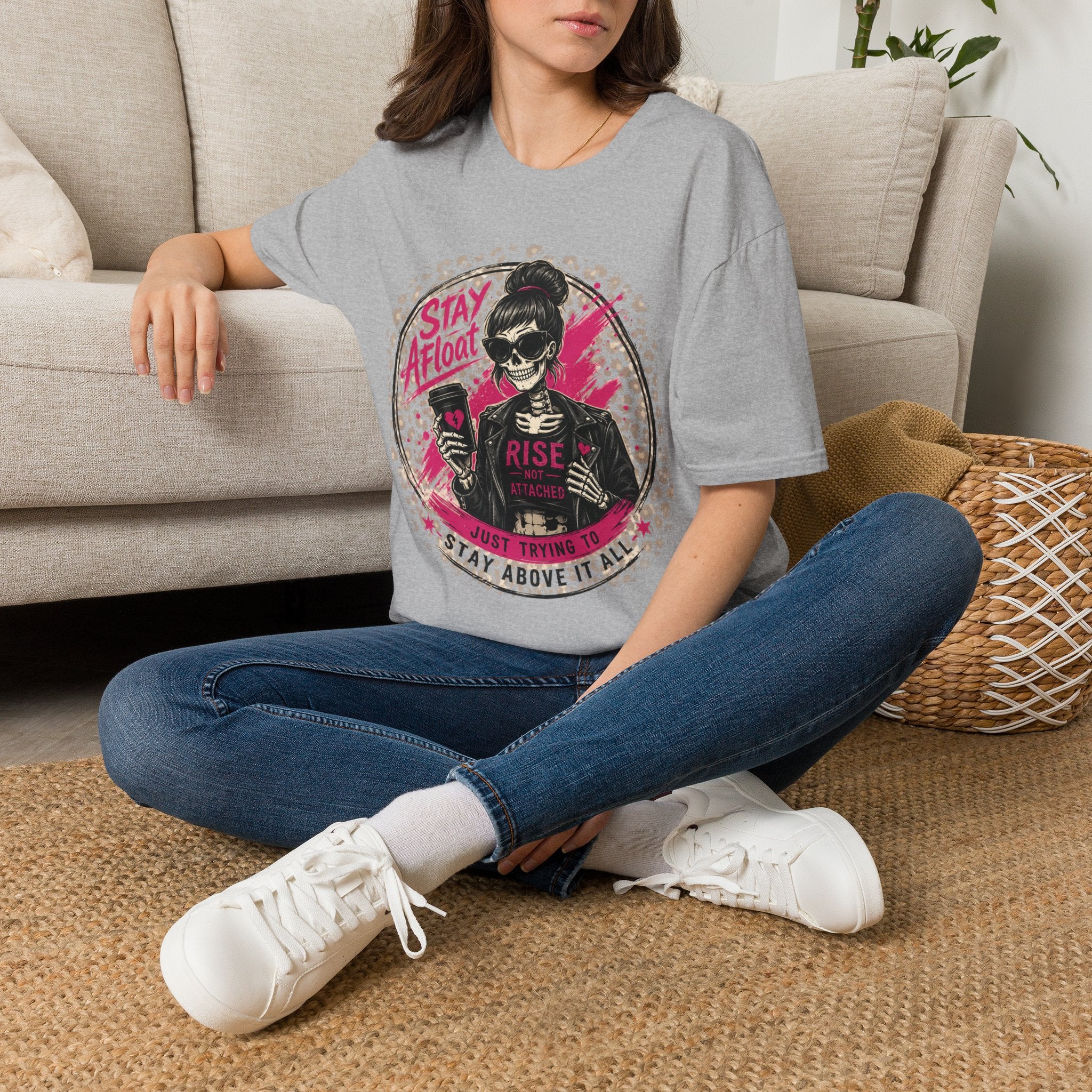 Stay Afloat Skull Tee — Edgy Rockabilly Women's Graphic T-Shirt