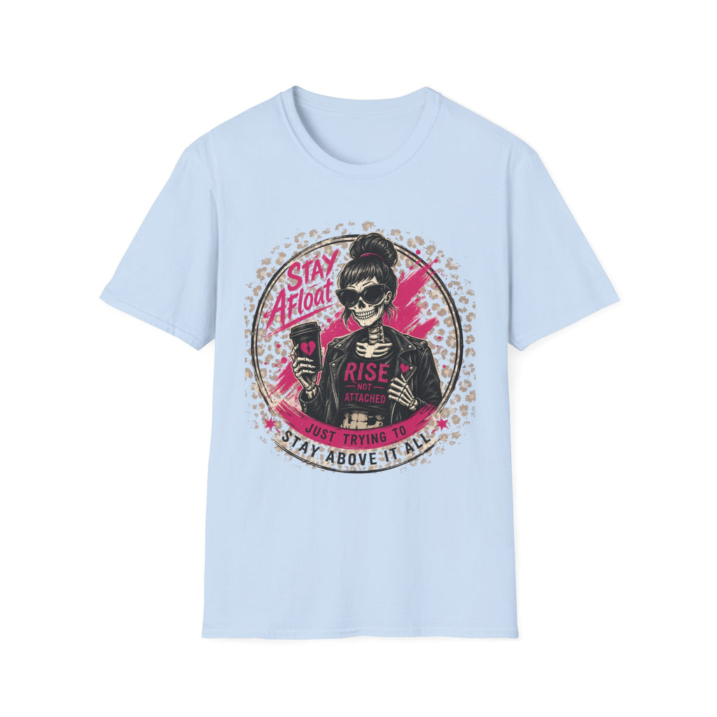 Stay Afloat Skull Tee — Edgy Rockabilly Women's Graphic T-Shirt
