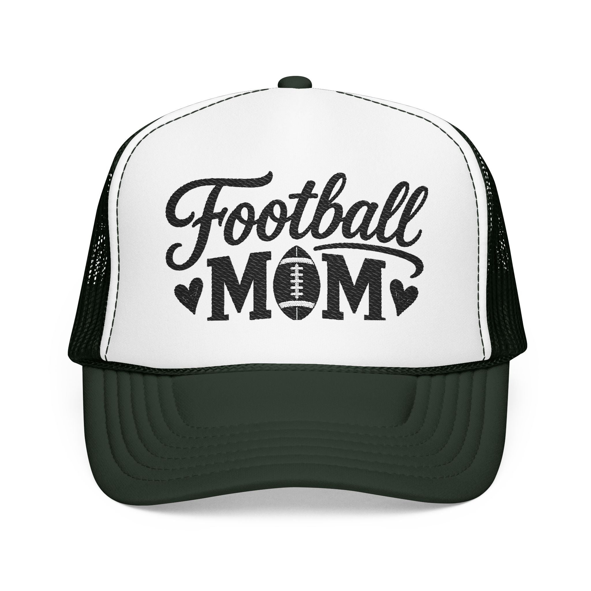 Football Mom Trucker Hat — Mesh Foam Cap for Game Day