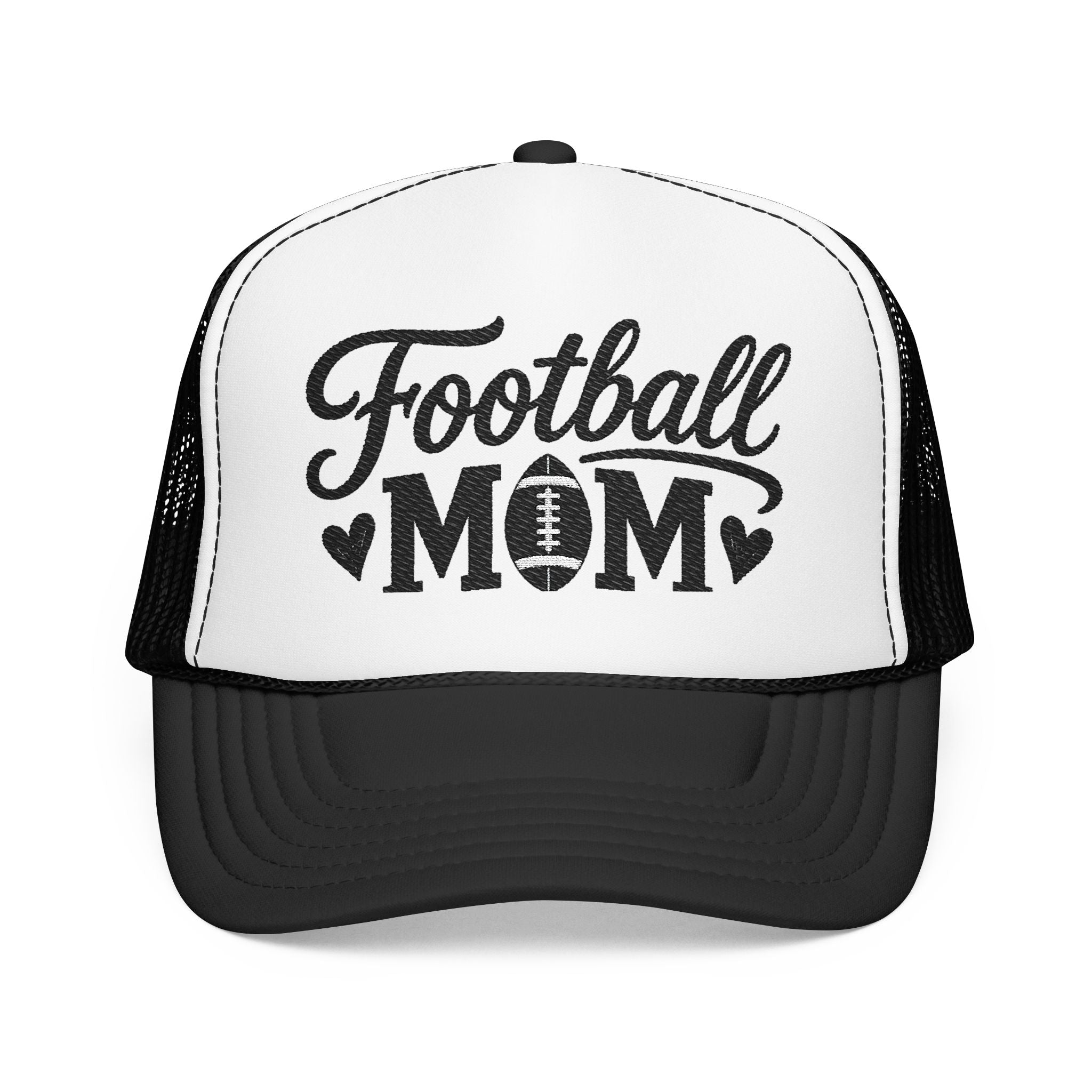 Football Mom Trucker Hat — Mesh Foam Cap for Game Day