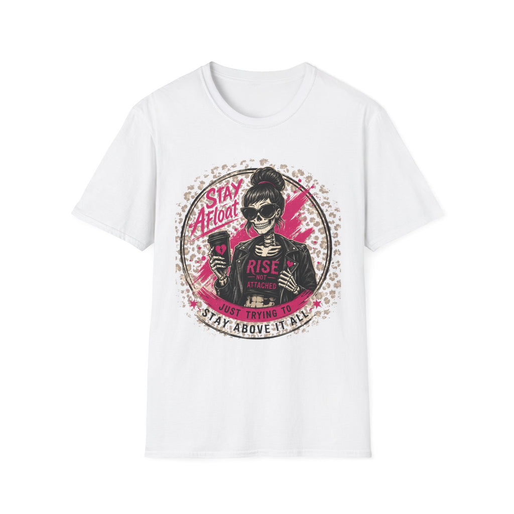 Stay Afloat Skull Tee — Edgy Rockabilly Women's Graphic T-Shirt